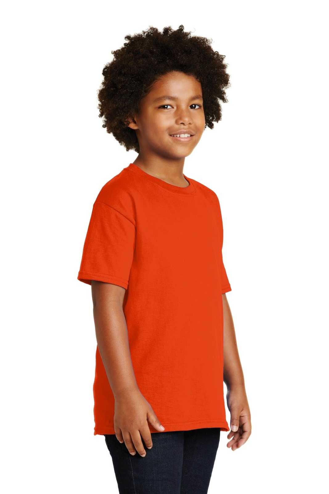 Gildan 2000B Youth Ultra Cotton 100% Cotton T-Shirt - Orange - HIT a Double