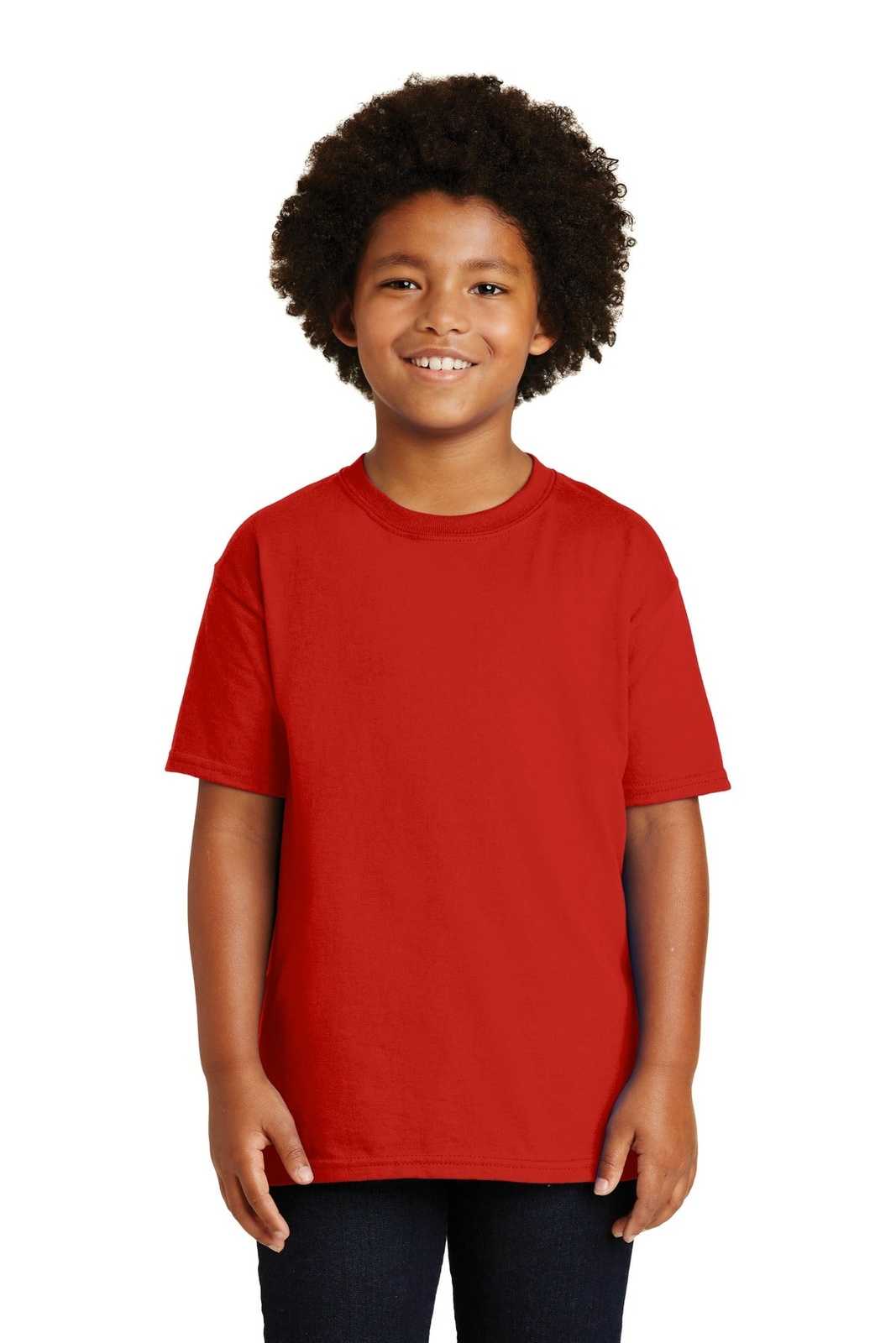 Gildan 2000B Youth Ultra Cotton 100% Cotton T-Shirt - Red - HIT a Double