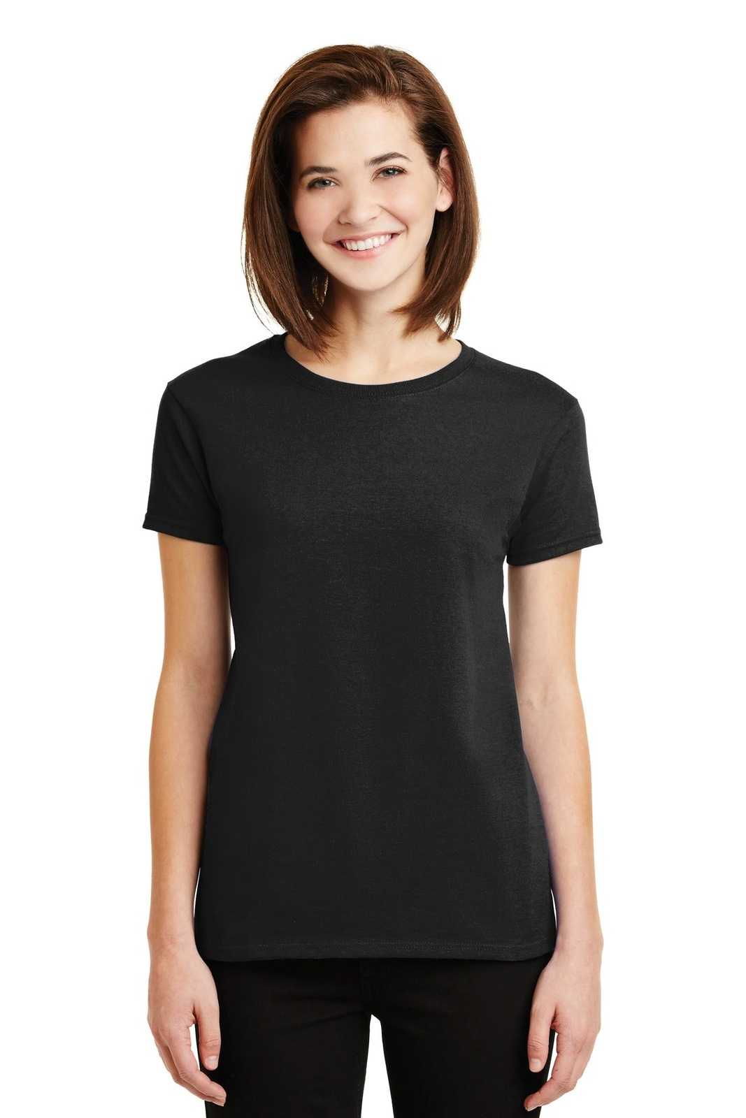 Gildan 2000L Ladies Ultra Cotton 100% Cotton T-Shirt - Black - HIT a Double