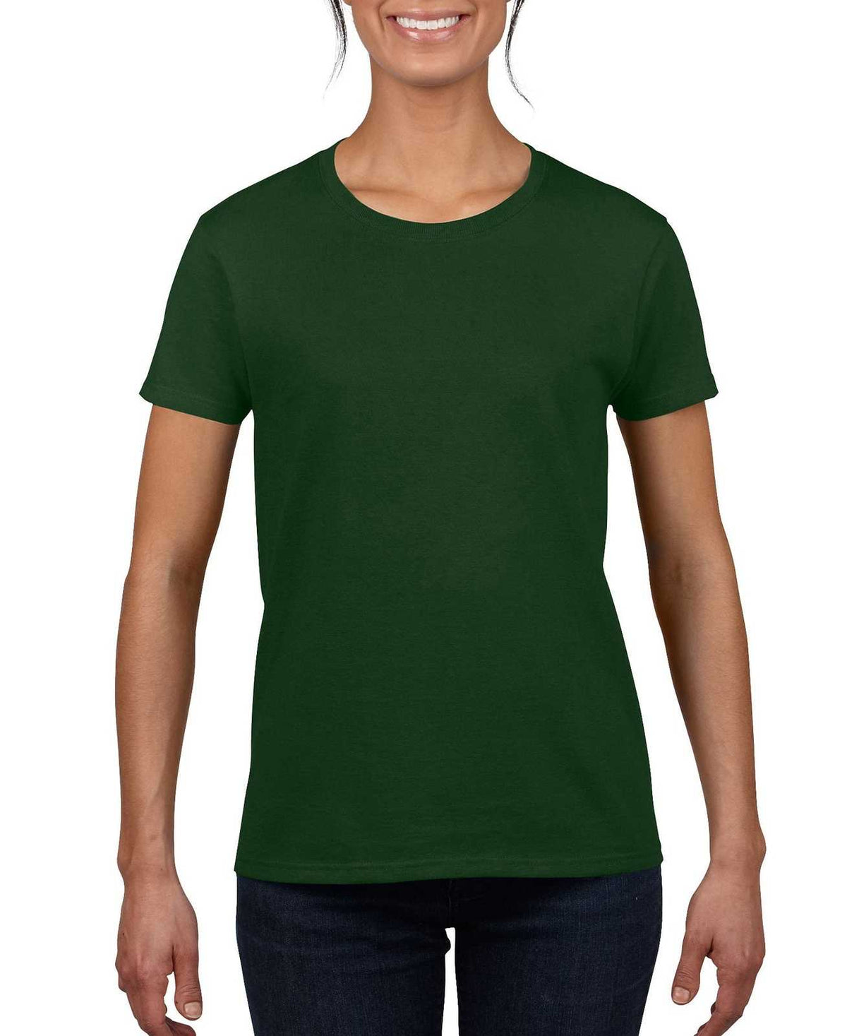 Gildan 2000L Ladies Ultra Cotton 100% Cotton T-Shirt - Forest Green - HIT a Double
