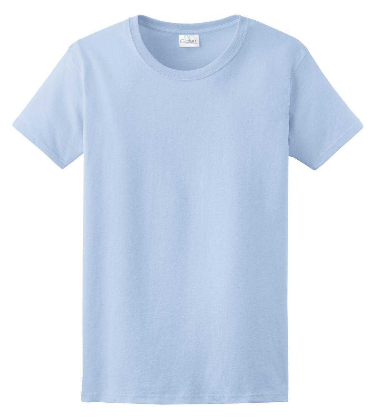 Gildan 2000L Ladies Ultra Cotton 100% Cotton T-Shirt - Light Blue - HIT a Double