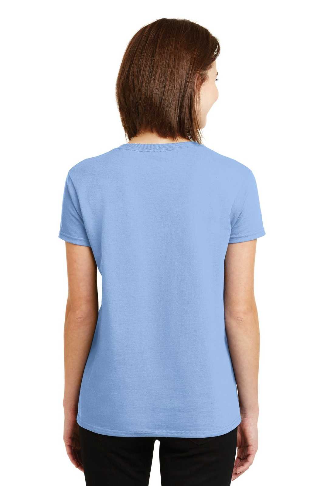 Gildan 2000L Ladies Ultra Cotton 100% Cotton T-Shirt - Light Blue - HIT a Double