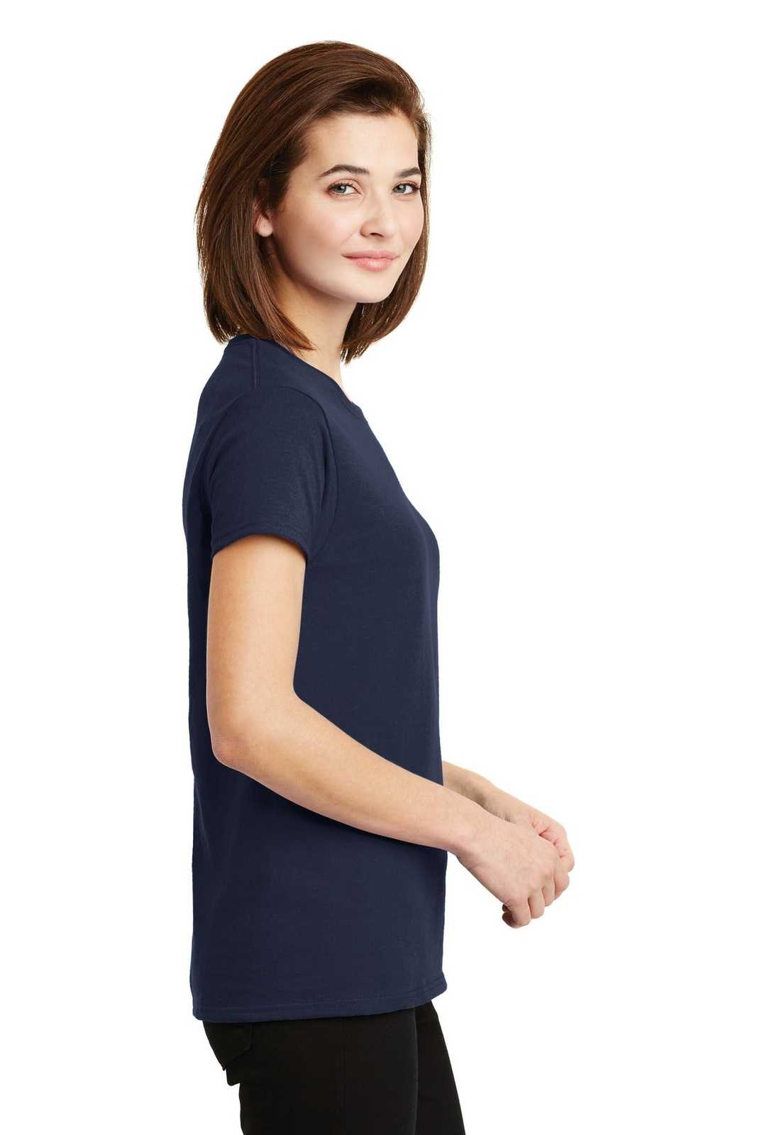 Gildan 2000L Ladies Ultra Cotton 100% Cotton T-Shirt - Navy - HIT a Double