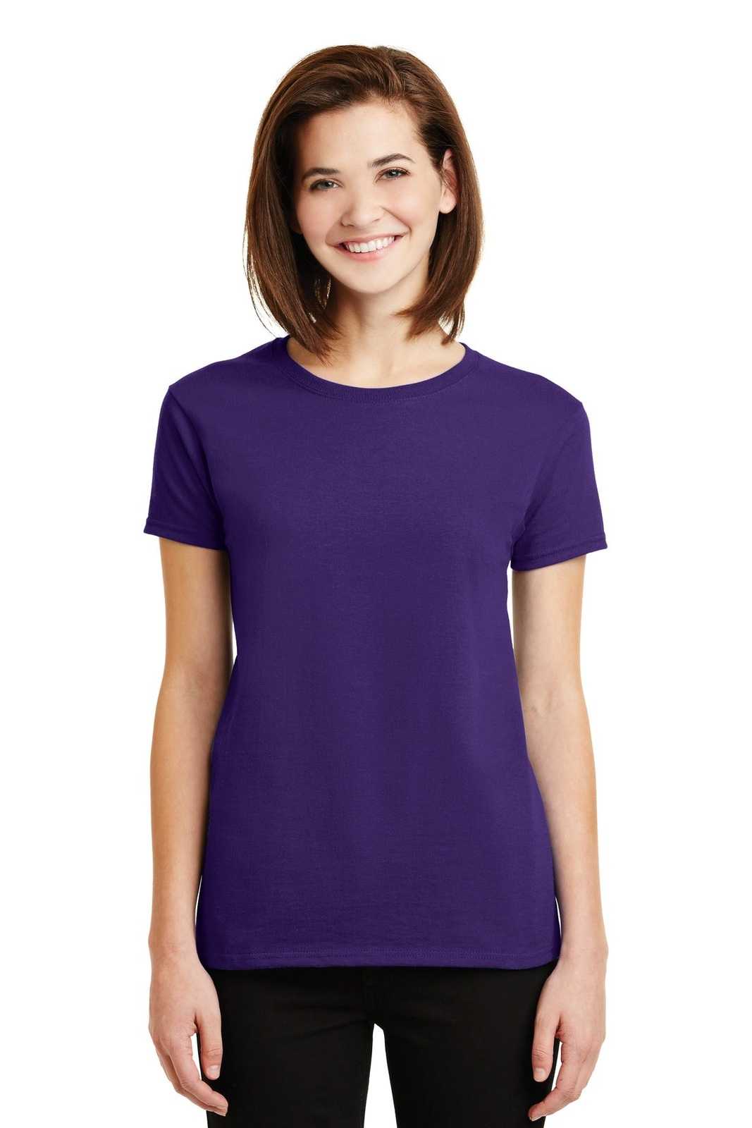 Gildan 2000L Ladies Ultra Cotton 100% Cotton T-Shirt - Purple - HIT a Double