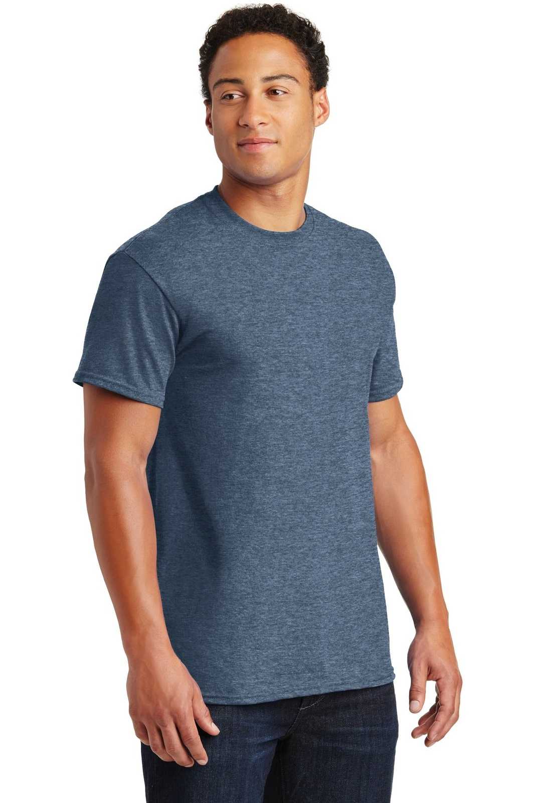 Gildan 2000 Ultra Cotton 100% Cotton T-Shirt - Heathered Indigo - HIT a Double