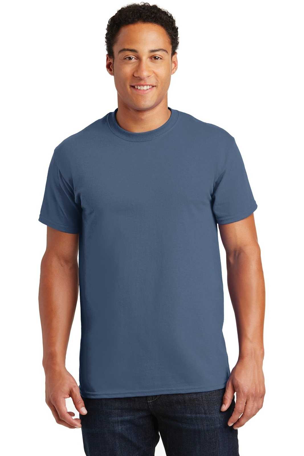 Gildan 2000 Ultra Cotton 100% Cotton T-Shirt - Indigo Blue - HIT a Double