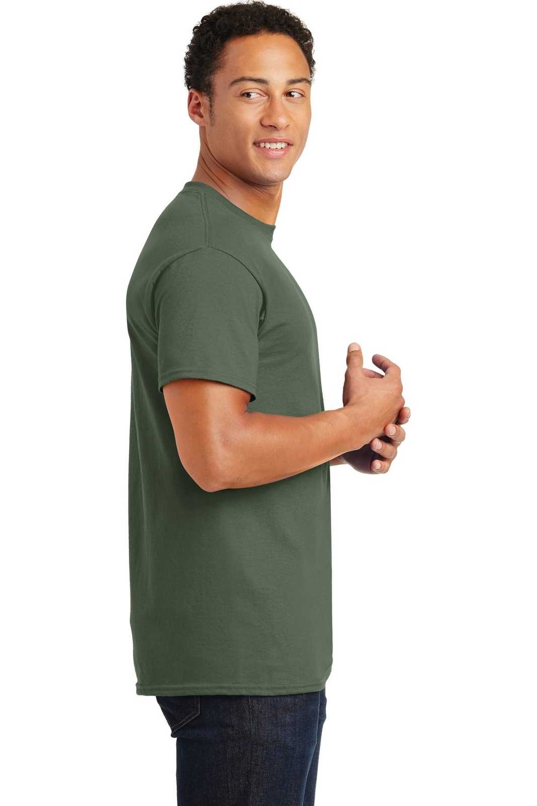 Gildan 2000 Ultra Cotton 100% Cotton T-Shirt - Military Green - HIT a Double