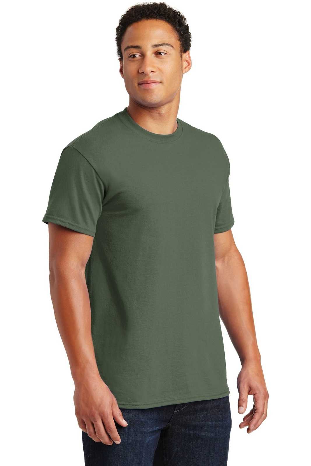 Gildan 2000 Ultra Cotton 100% Cotton T-Shirt - Military Green - HIT a Double