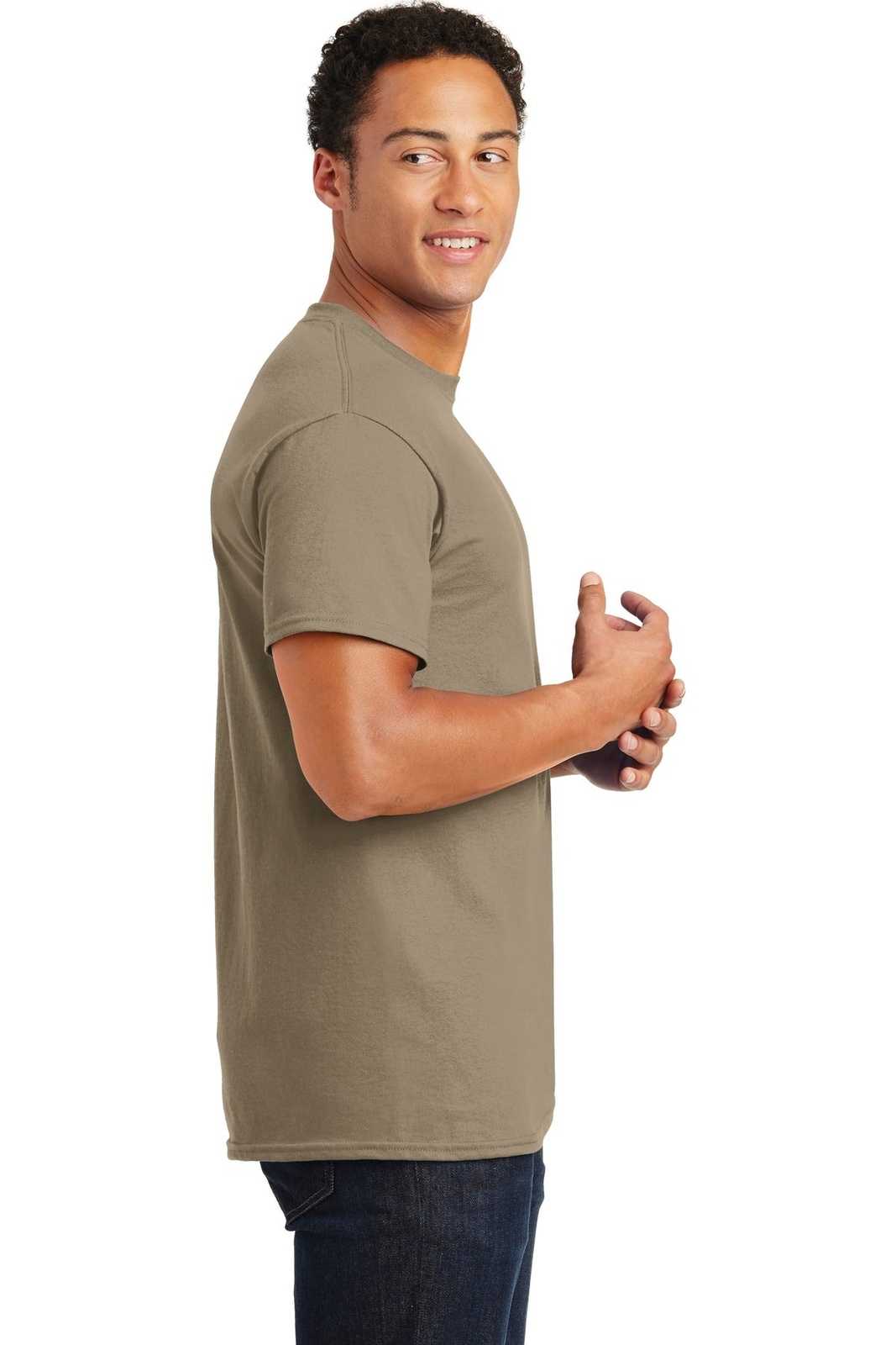 Gildan 2000 Ultra Cotton 100% Cotton T-Shirt - Tan - HIT a Double