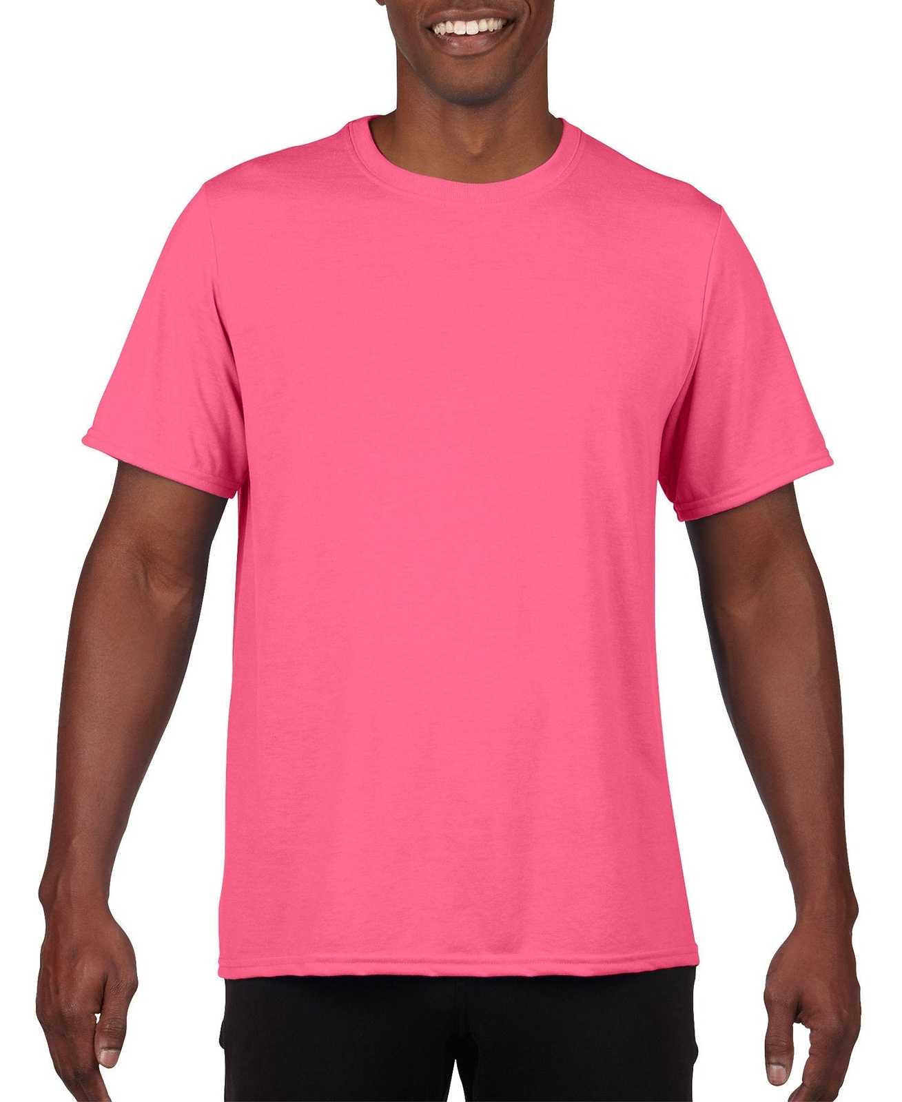 Gildan 42000 Performance T-Shirt - Safety Pink - HIT a Double