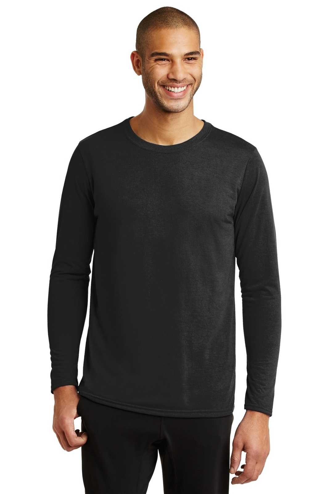 Gildan 42400 Performance Long Sleeve T-Shirt - Black - HIT a Double