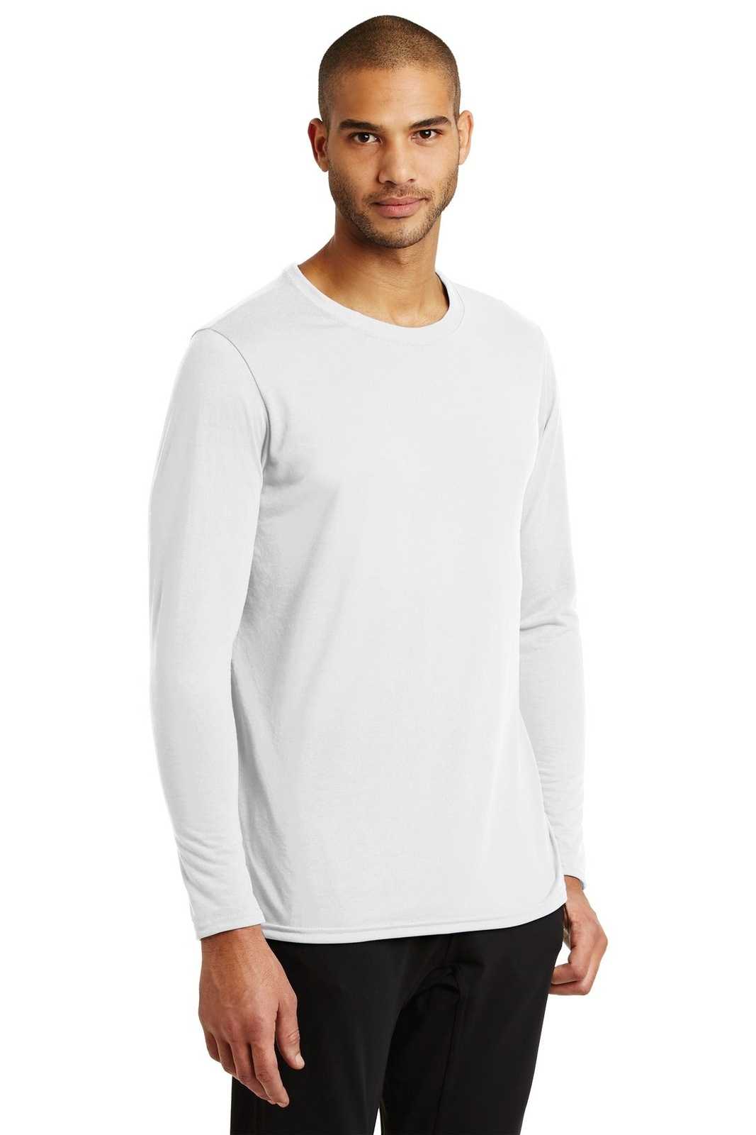 Gildan 42400 Performance Long Sleeve T-Shirt - White - HIT a Double