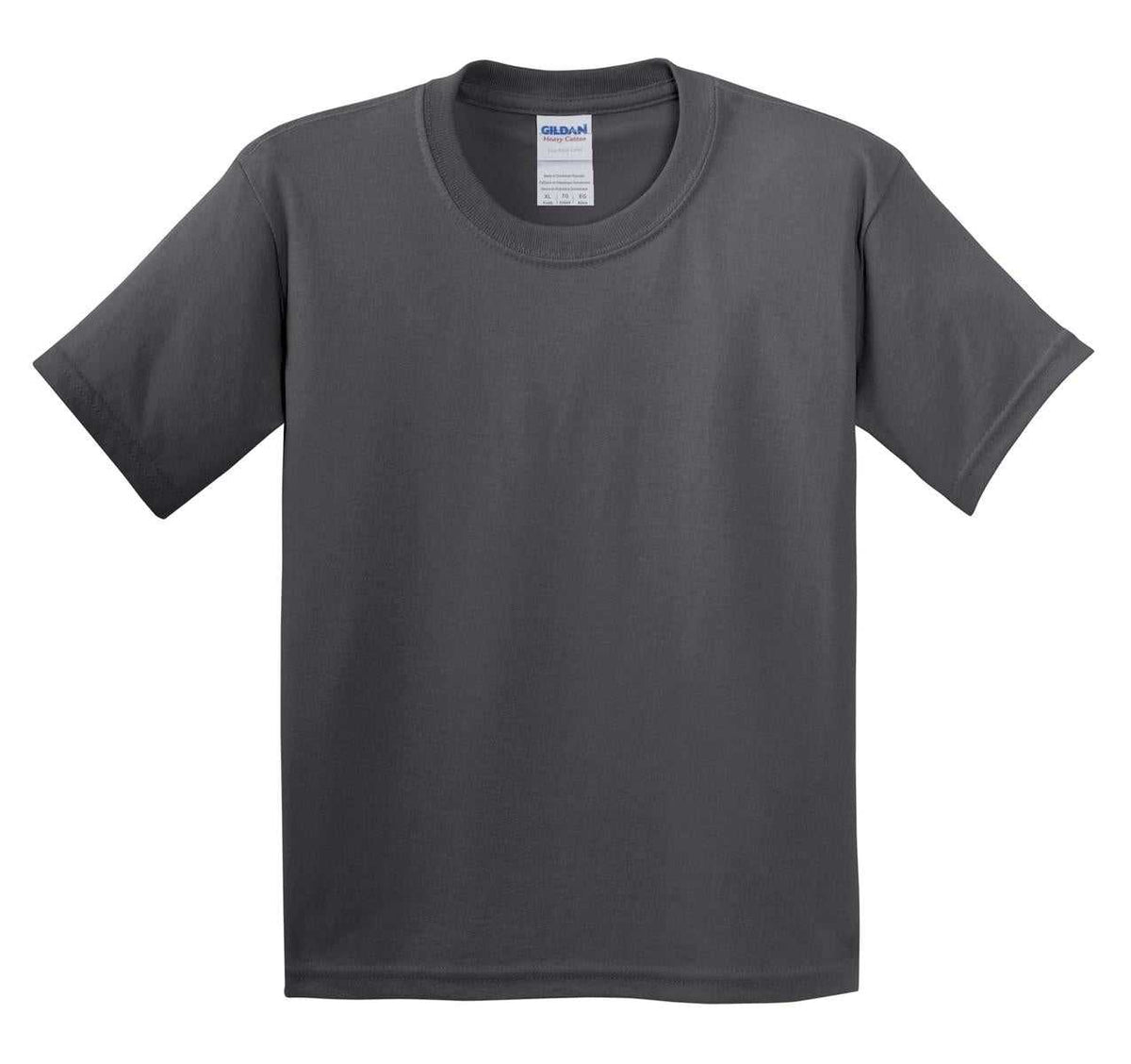 Gildan 5000B Youth Heavy Cotton 100% Cotton T-Shirt - Charcoal - HIT a Double