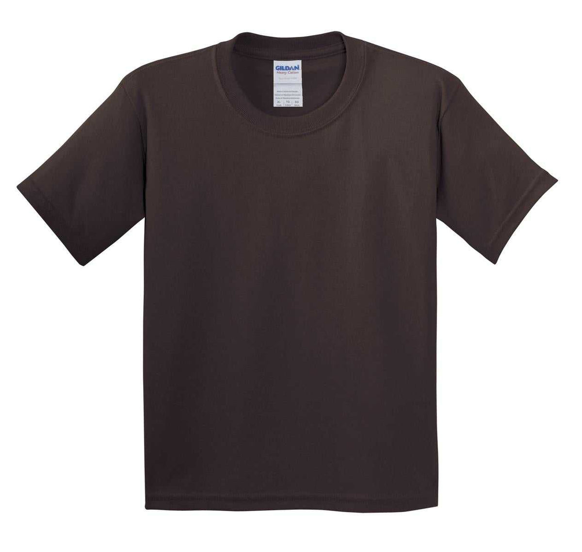 Gildan 5000B Youth Heavy Cotton 100% Cotton T-Shirt - Dark Chocolate - HIT a Double