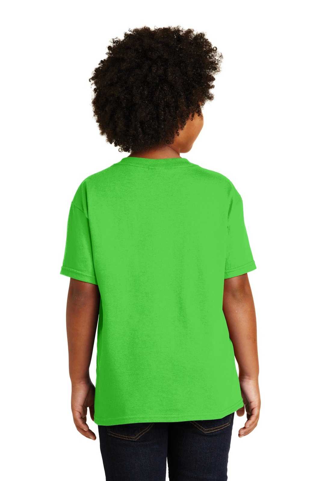 Gildan 5000B Youth Heavy Cotton 100% Cotton T-Shirt - Electric Green - HIT a Double