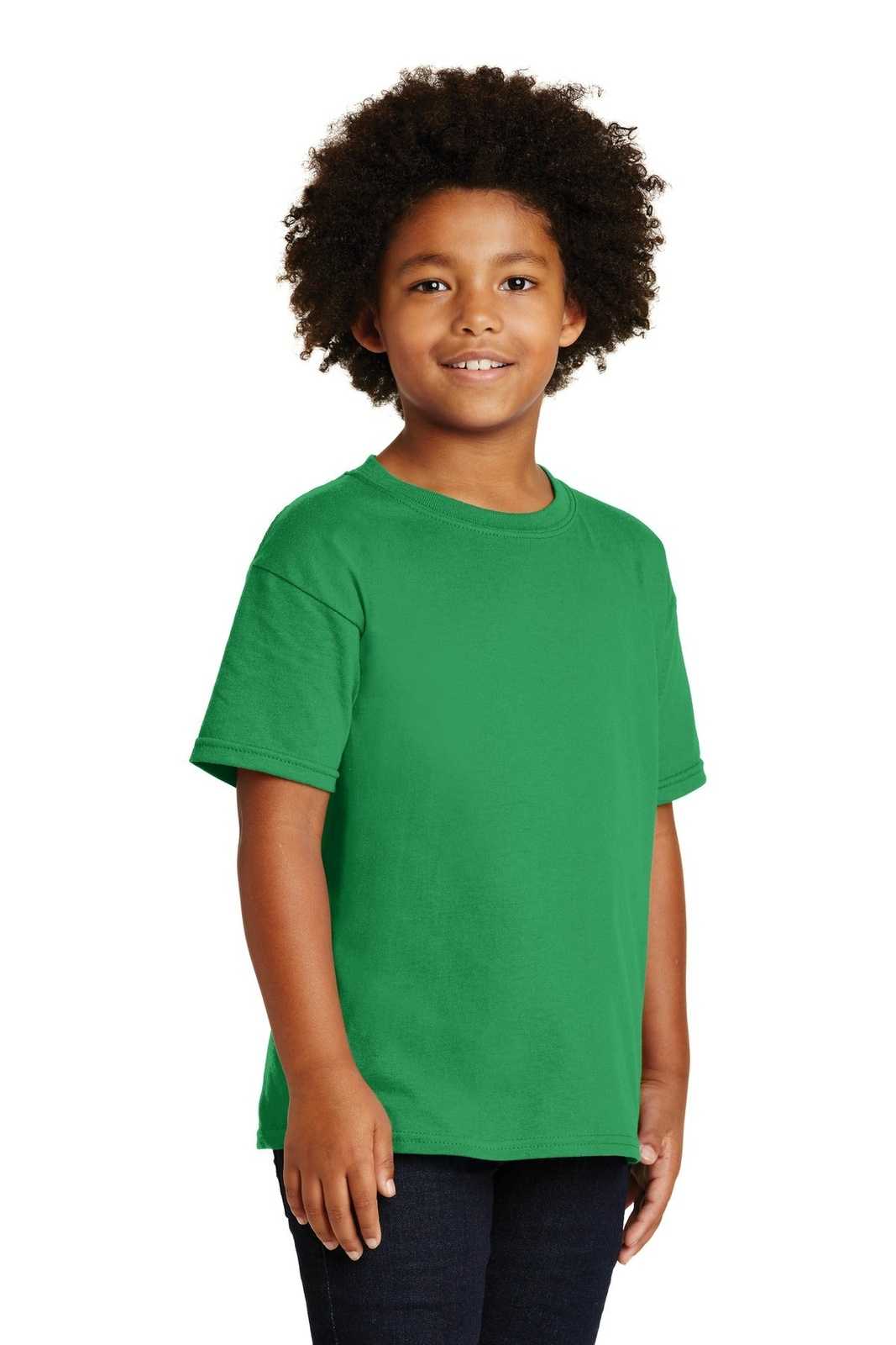 Gildan 5000B Youth Heavy Cotton 100% Cotton T-Shirt - Irish Green - HIT a Double
