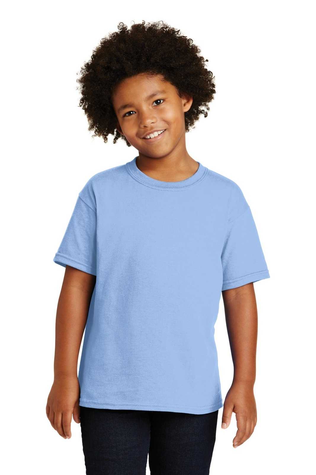 Gildan 5000B Youth Heavy Cotton 100% Cotton T-Shirt - Light Blue - HIT a Double