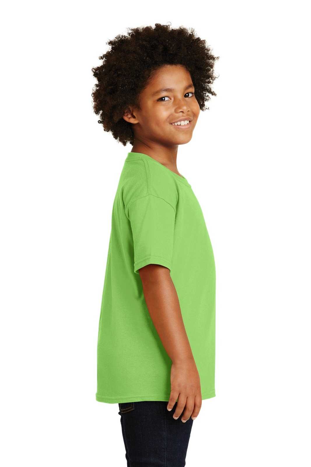 Gildan 5000B Youth Heavy Cotton 100% Cotton T-Shirt - Lime - HIT a Double