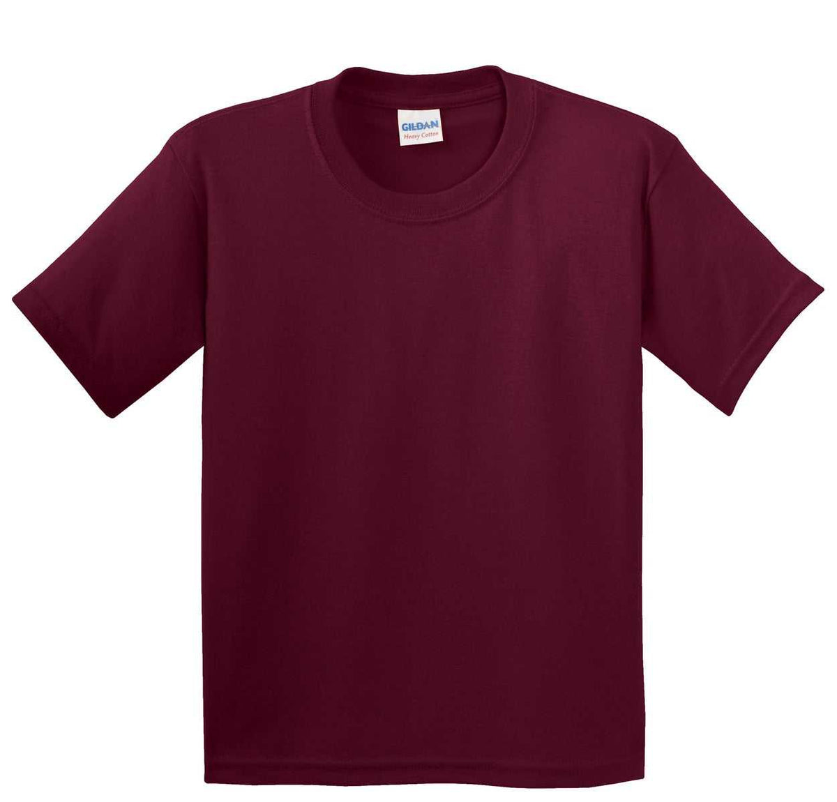Gildan 5000B Youth Heavy Cotton 100% Cotton T-Shirt - Maroon - HIT a Double