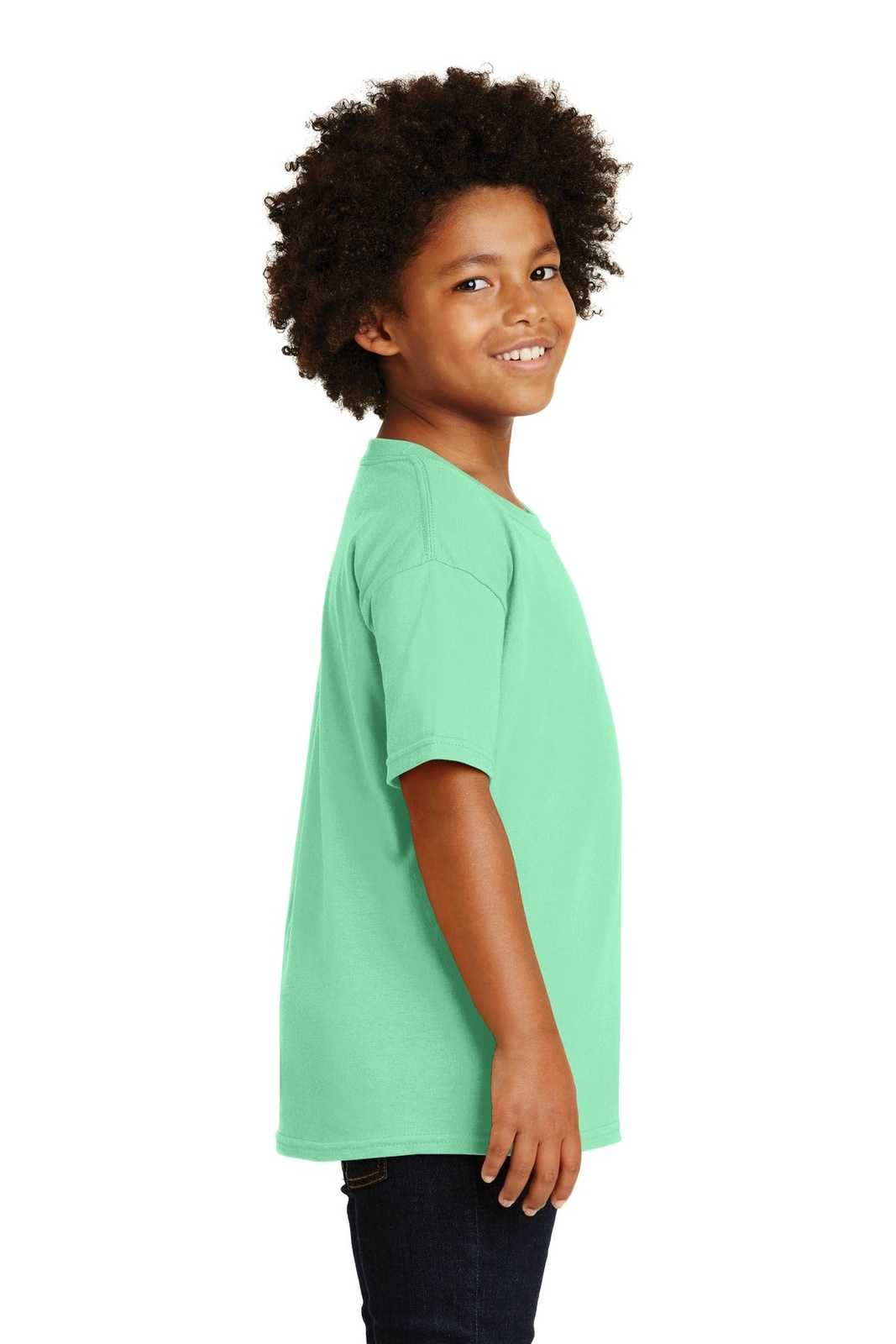 Gildan 5000B Youth Heavy Cotton 100% Cotton T-Shirt - Mint Green - HIT a Double