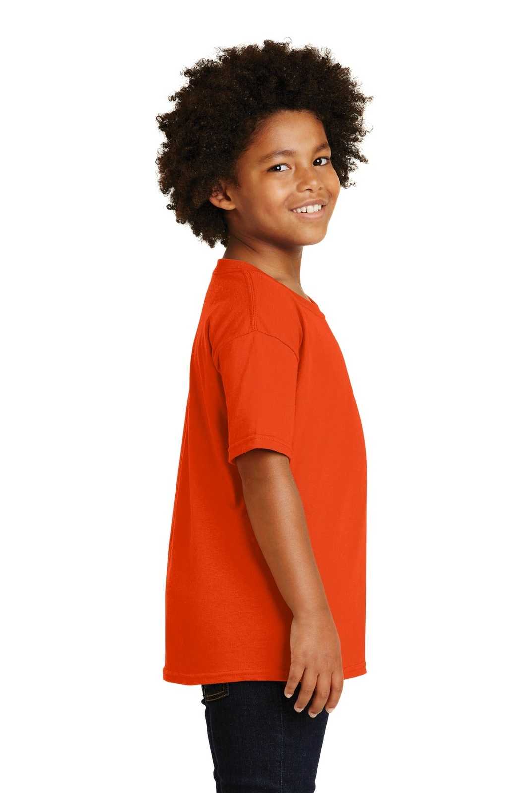 Gildan 5000B Youth Heavy Cotton 100% Cotton T-Shirt - Orange - HIT a Double