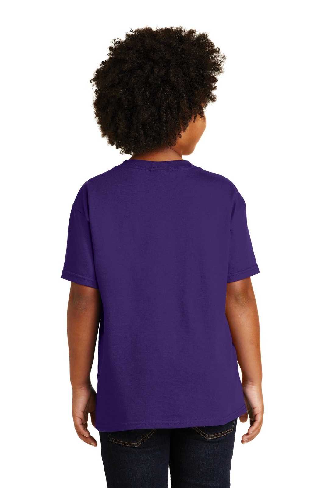 Gildan 5000B Youth Heavy Cotton 100% Cotton T-Shirt - Purple - HIT a Double