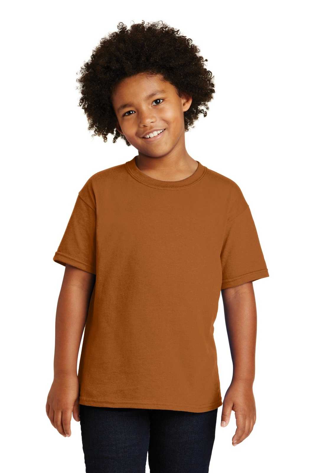 Gildan 5000B Youth Heavy Cotton 100% Cotton T-Shirt - Texas Orange - HIT a Double