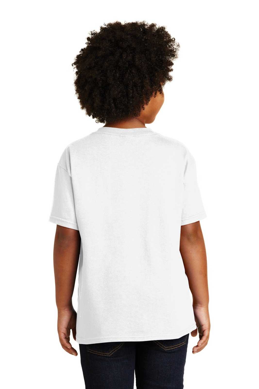 Gildan 5000B Youth Heavy Cotton 100% Cotton T-Shirt - White - HIT a Double