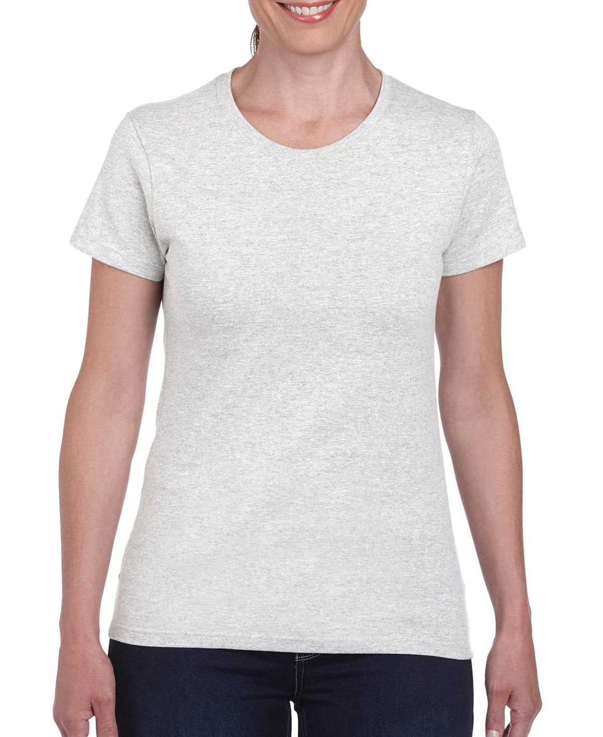 Gildan 5000L Ladies Heavy Cotton 100% Cotton T-Shirt - Ash Grey - HIT a Double