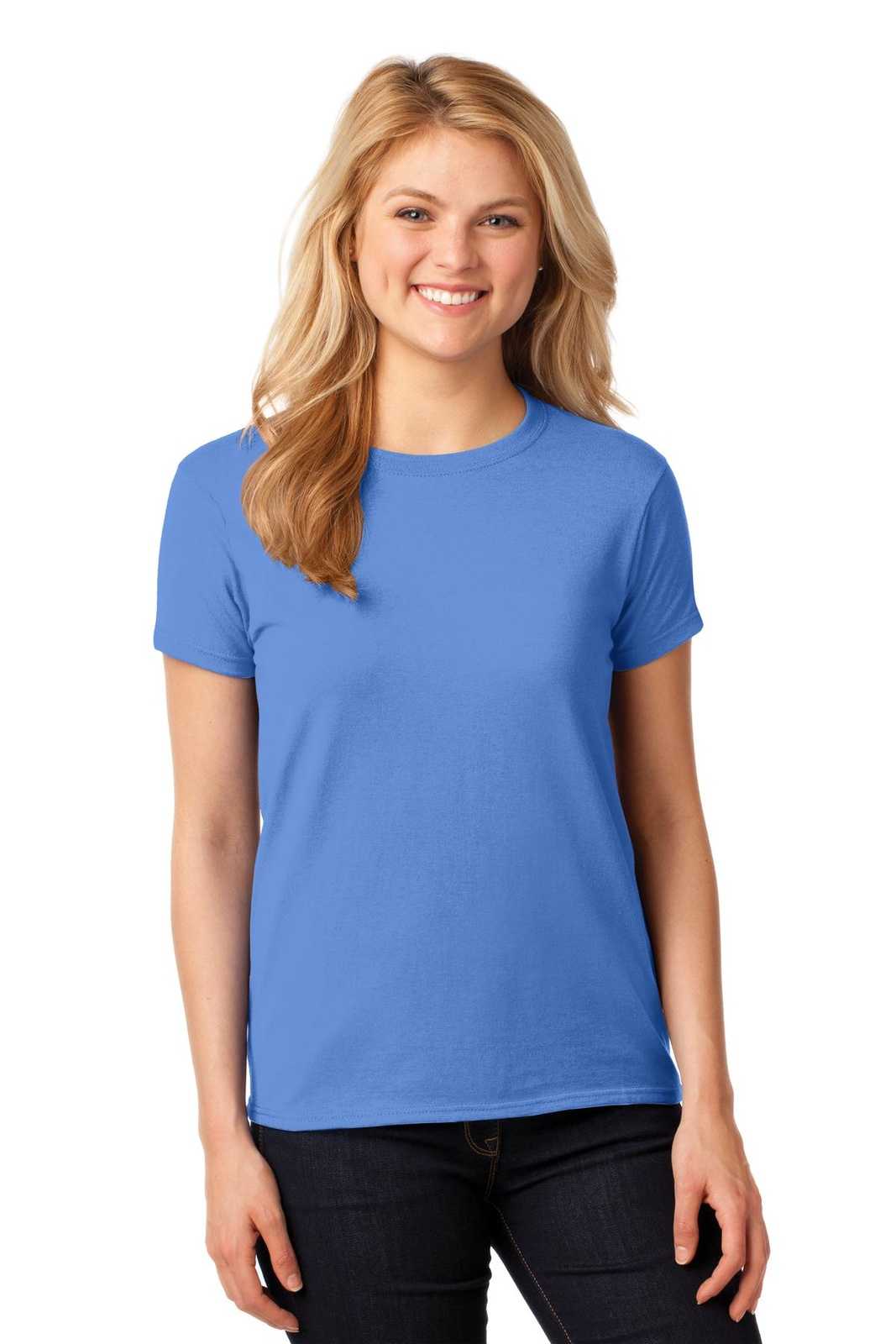 Gildan 5000L Ladies Heavy Cotton 100% Cotton T-Shirt - Carolina Blue - HIT a Double