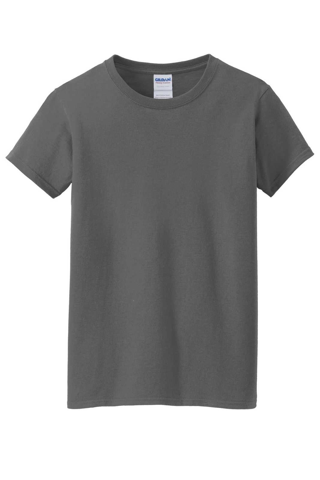 Gildan 5000L Ladies Heavy Cotton 100% Cotton T-Shirt - Charcoal - HIT a Double