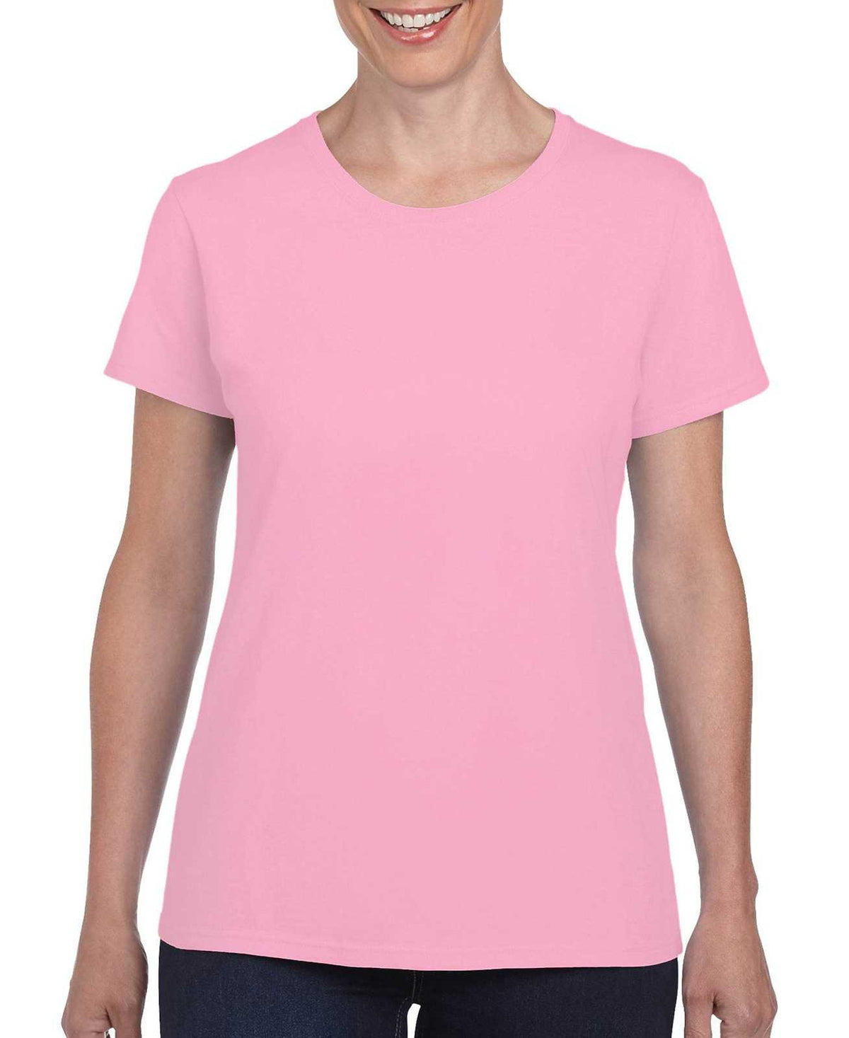 Gildan 5000L Ladies Heavy Cotton 100% Cotton T-Shirt - Light Pink - HIT a Double