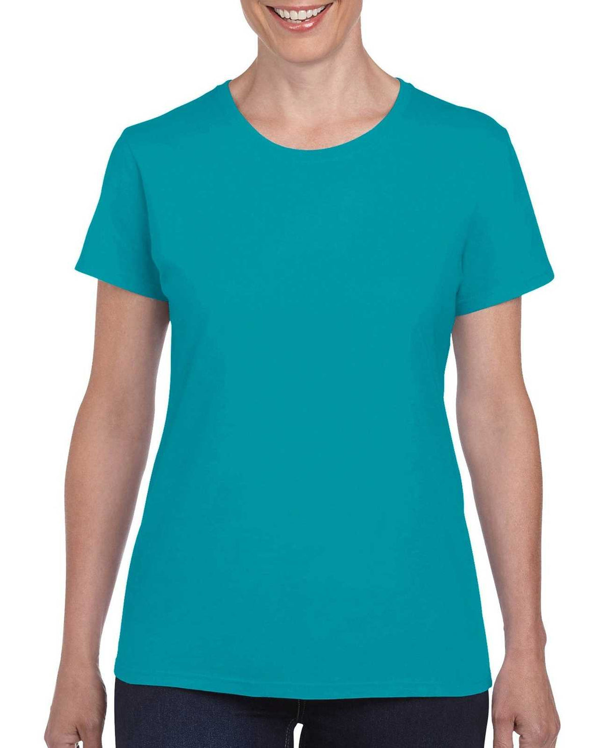 Gildan 5000L Ladies Heavy Cotton 100% Cotton T-Shirt - Tropical Blue - HIT a Double