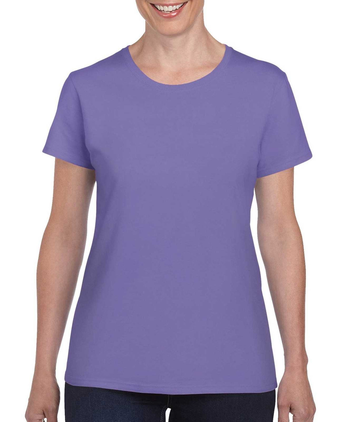 Gildan 5000L Ladies Heavy Cotton 100% Cotton T-Shirt - Violet - HIT a Double