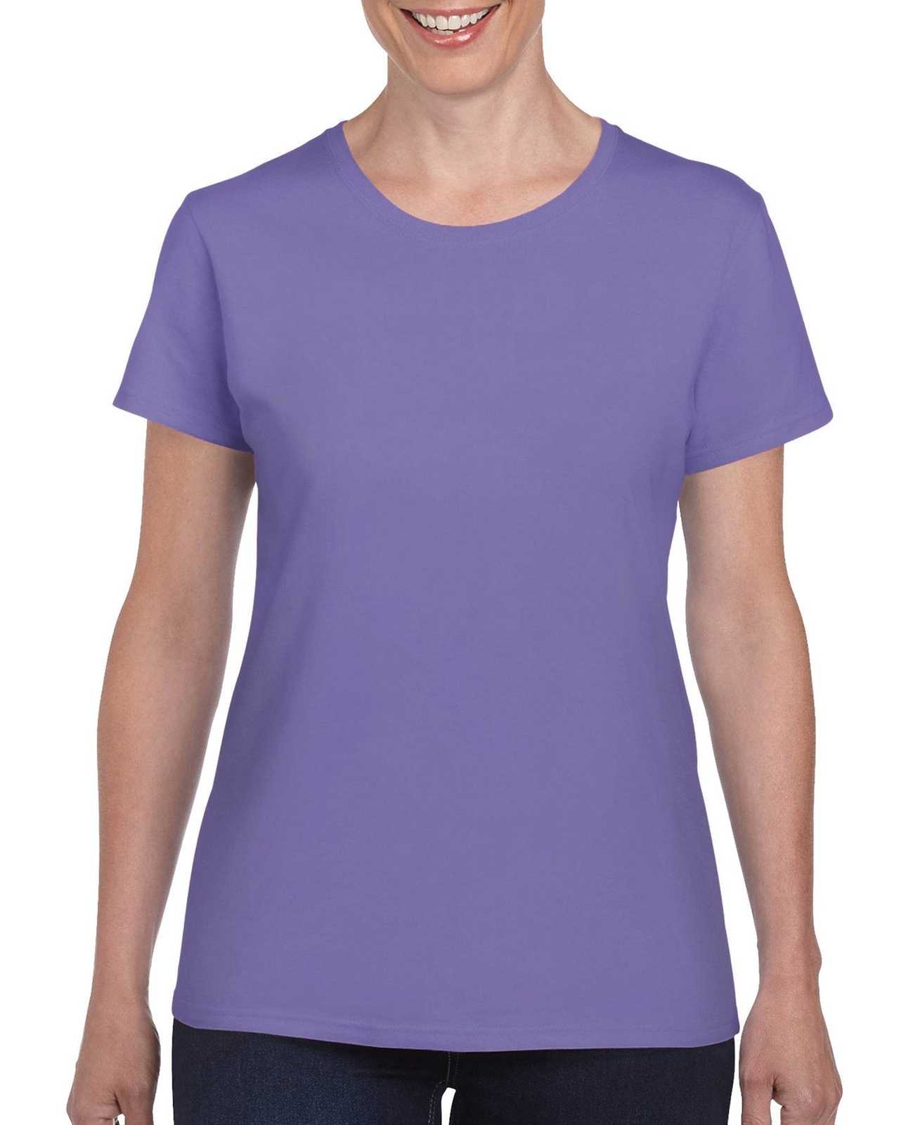 Gildan 5000L Ladies Heavy Cotton 100% Cotton T-Shirt - Violet - HIT a Double
