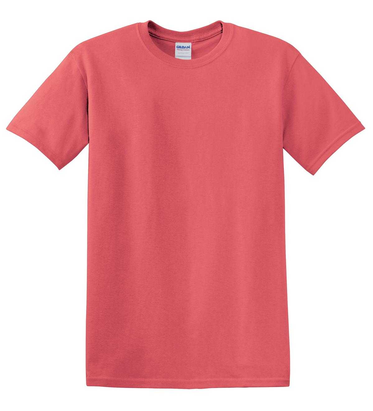 Gildan 5000 Heavy Cotton 100% Cotton T-Shirt - Coral Silk - HIT a Double