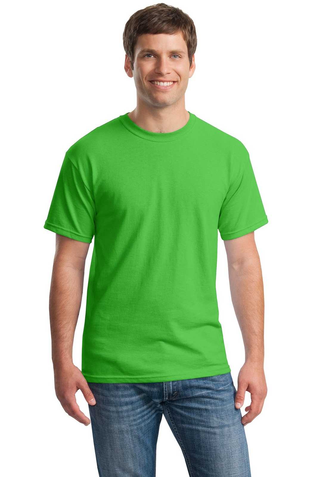 Gildan 5000 Heavy Cotton 100% Cotton T-Shirt - Electric Green - HIT a Double