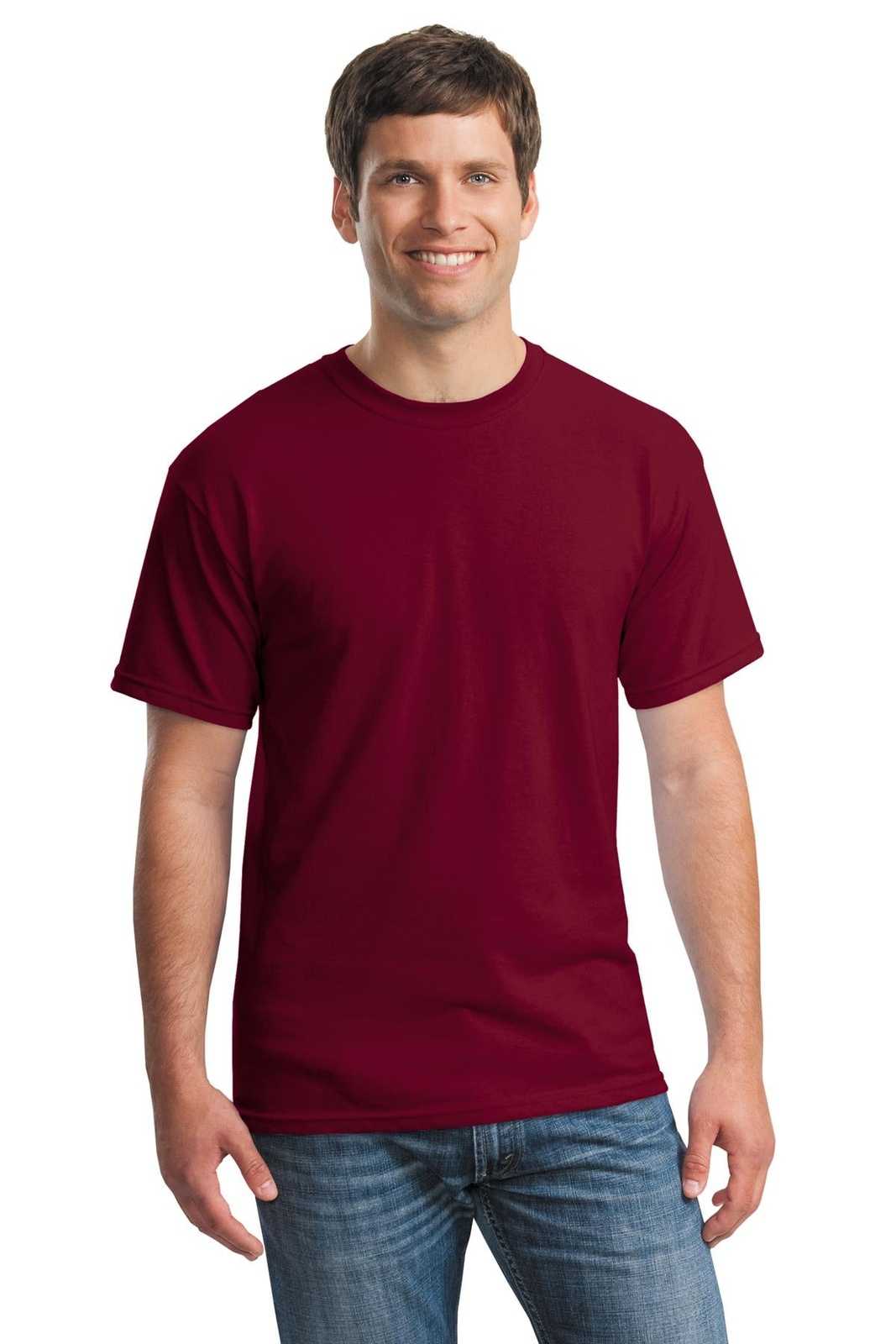 Gildan 5000 Heavy Cotton 100% Cotton T-Shirt - Garnet - HIT a Double