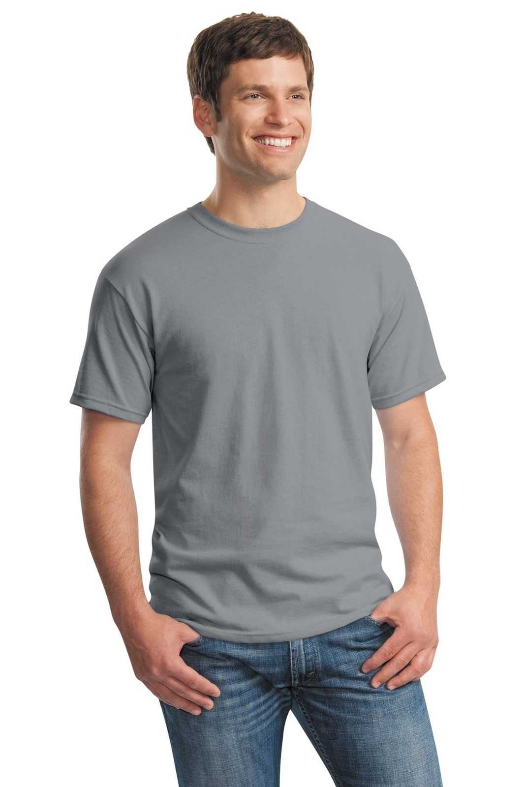 Gildan 5000 Heavy Cotton 100% Cotton T-Shirt - Gravel - HIT a Double