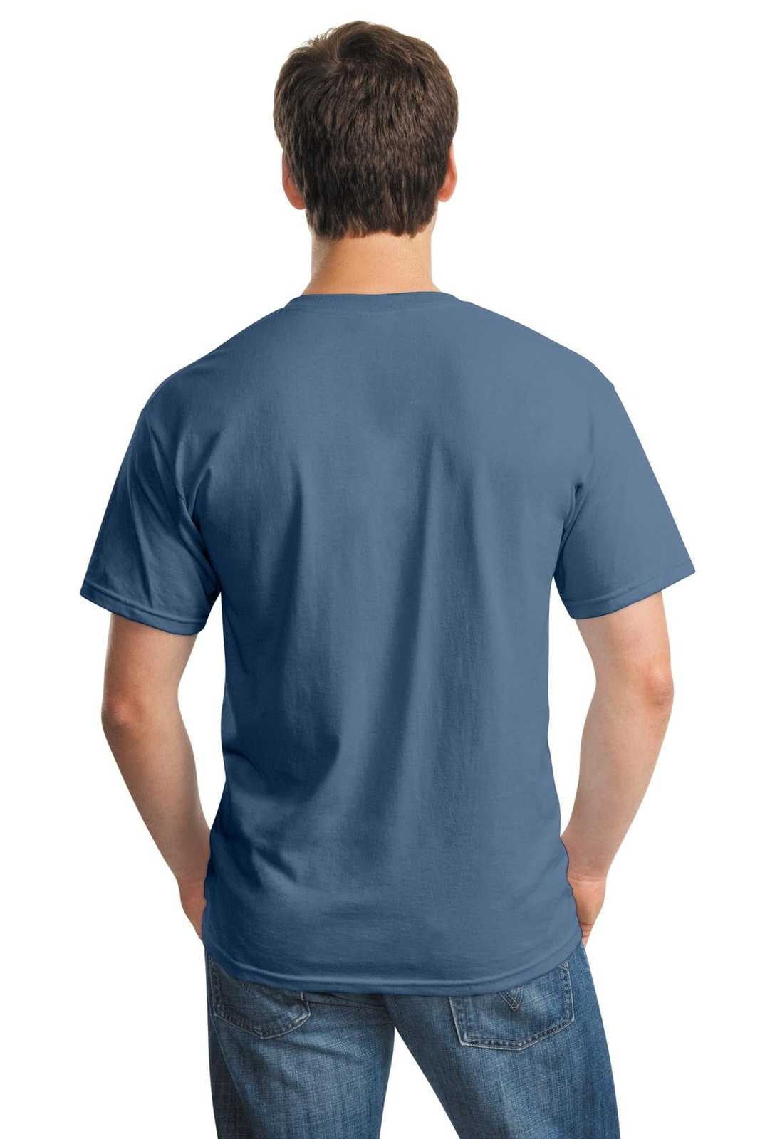 Gildan 5000 Heavy Cotton 100% Cotton T-Shirt - Indigo Blue - HIT a Double