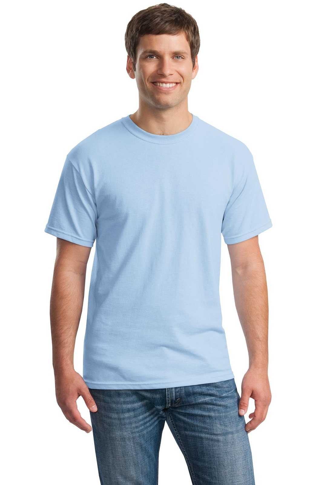 Gildan 5000 Heavy Cotton 100% Cotton T-Shirt - Light Blue - HIT a Double