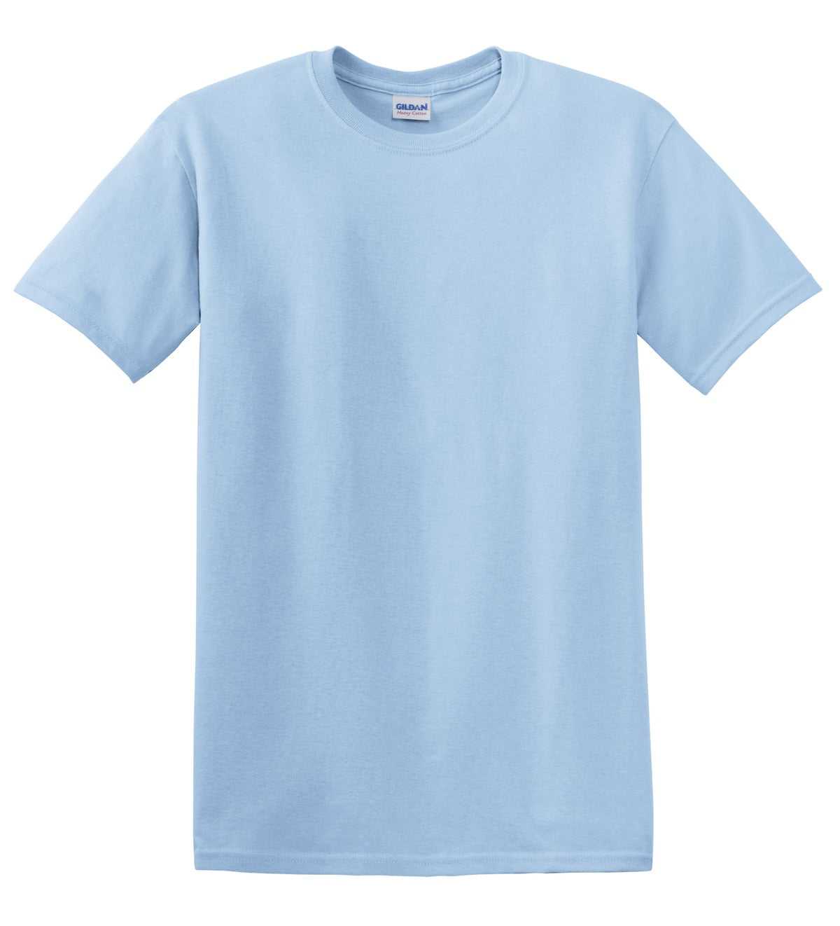 Gildan 5000 Heavy Cotton 100% Cotton T-Shirt - Light Blue - HIT a Double