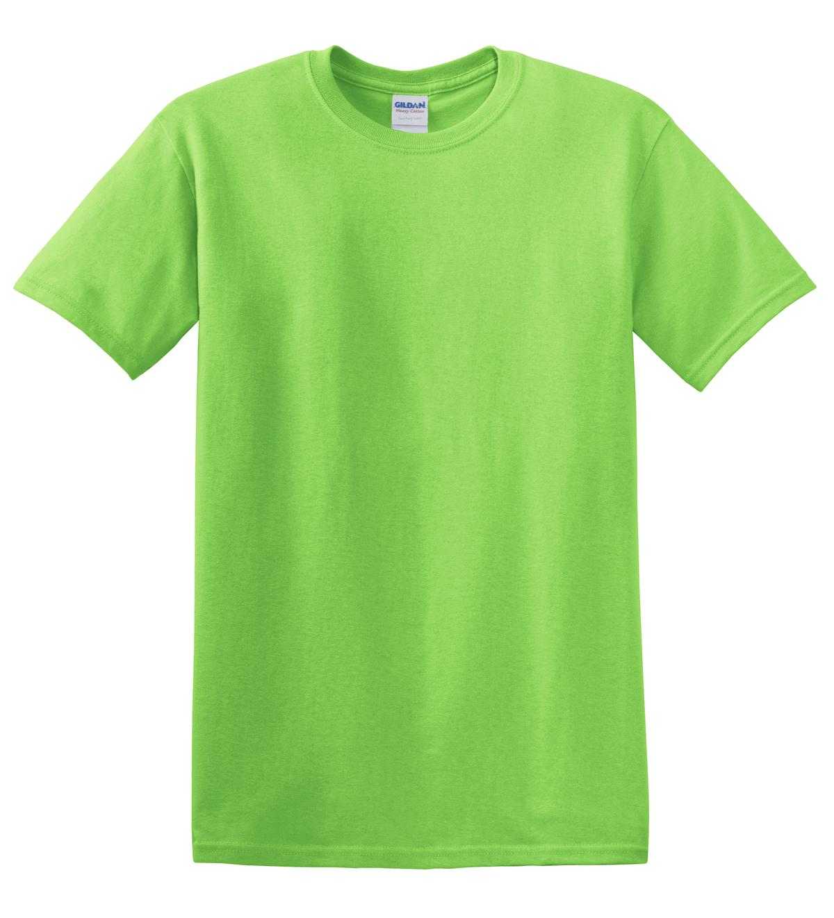 Gildan 5000 Heavy Cotton 100% Cotton T-Shirt - Lime - HIT a Double