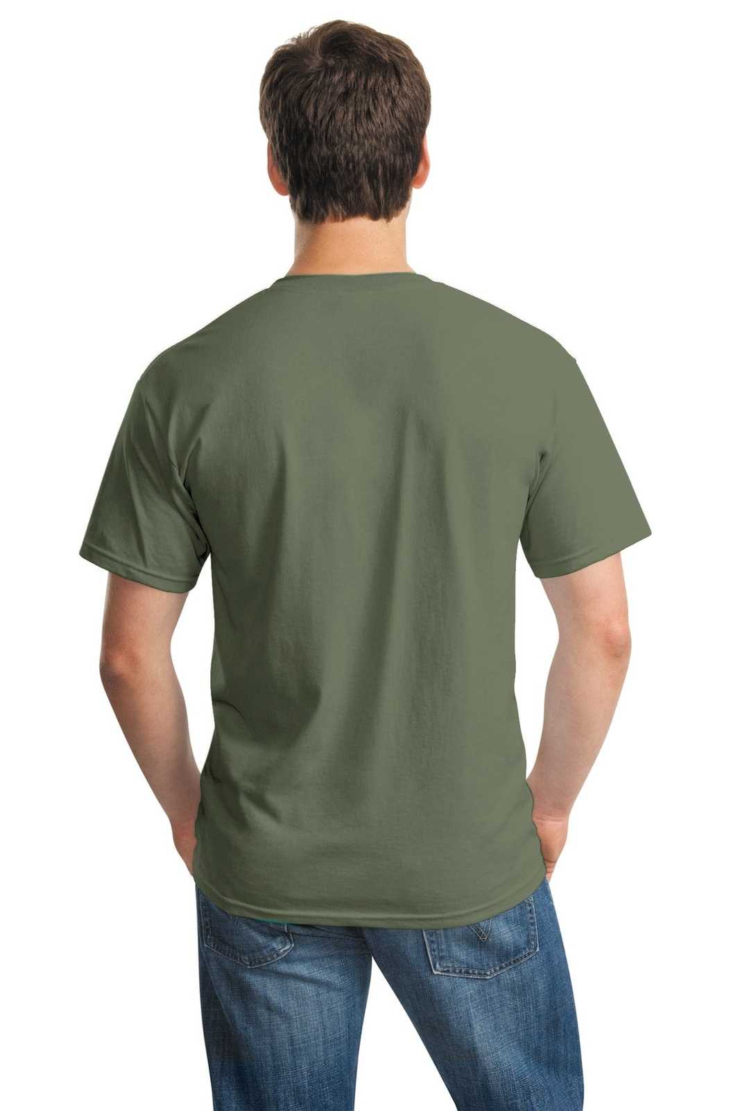 Gildan 5000 Heavy Cotton 100% Cotton T-Shirt - Military Green - HIT a Double