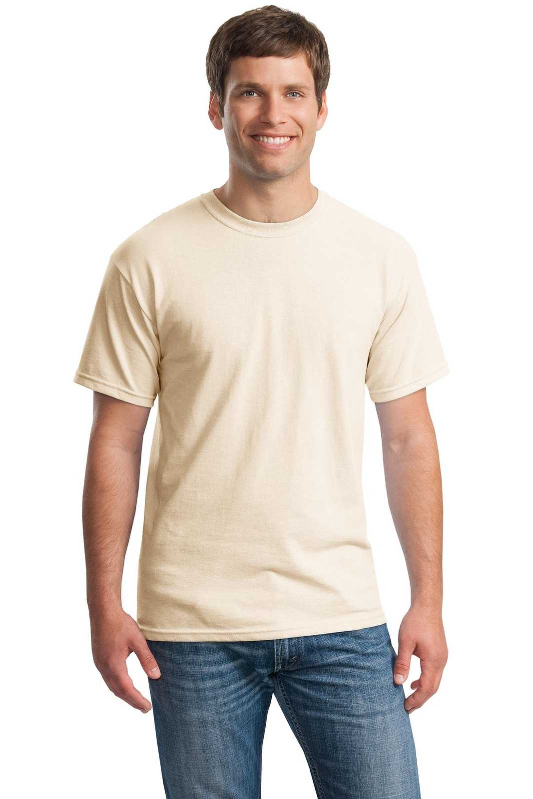 Gildan 5000 Heavy Cotton 100% Cotton T-Shirt - Natural - HIT a Double