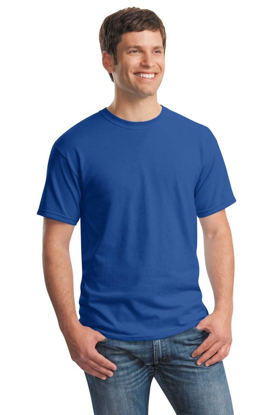 Gildan 5000 Heavy Cotton 100% Cotton T-Shirt - Neon Blue - HIT a Double