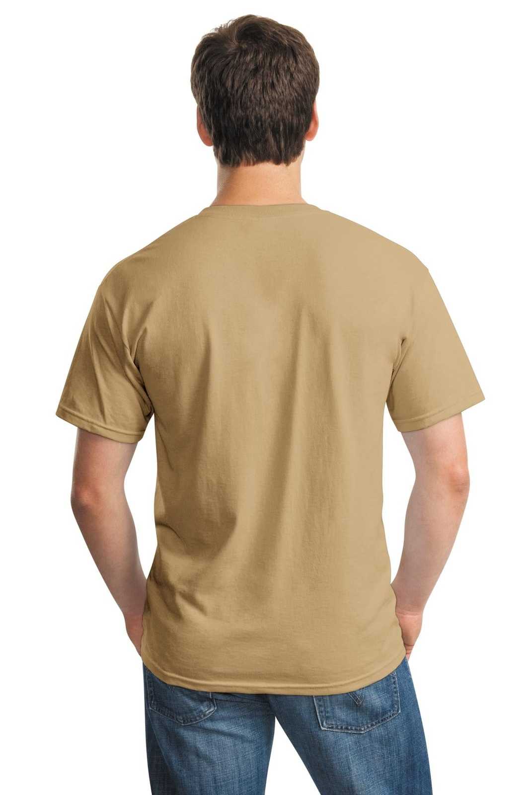 Gildan 5000 Heavy Cotton 100% Cotton T-Shirt - Old Gold - HIT a Double