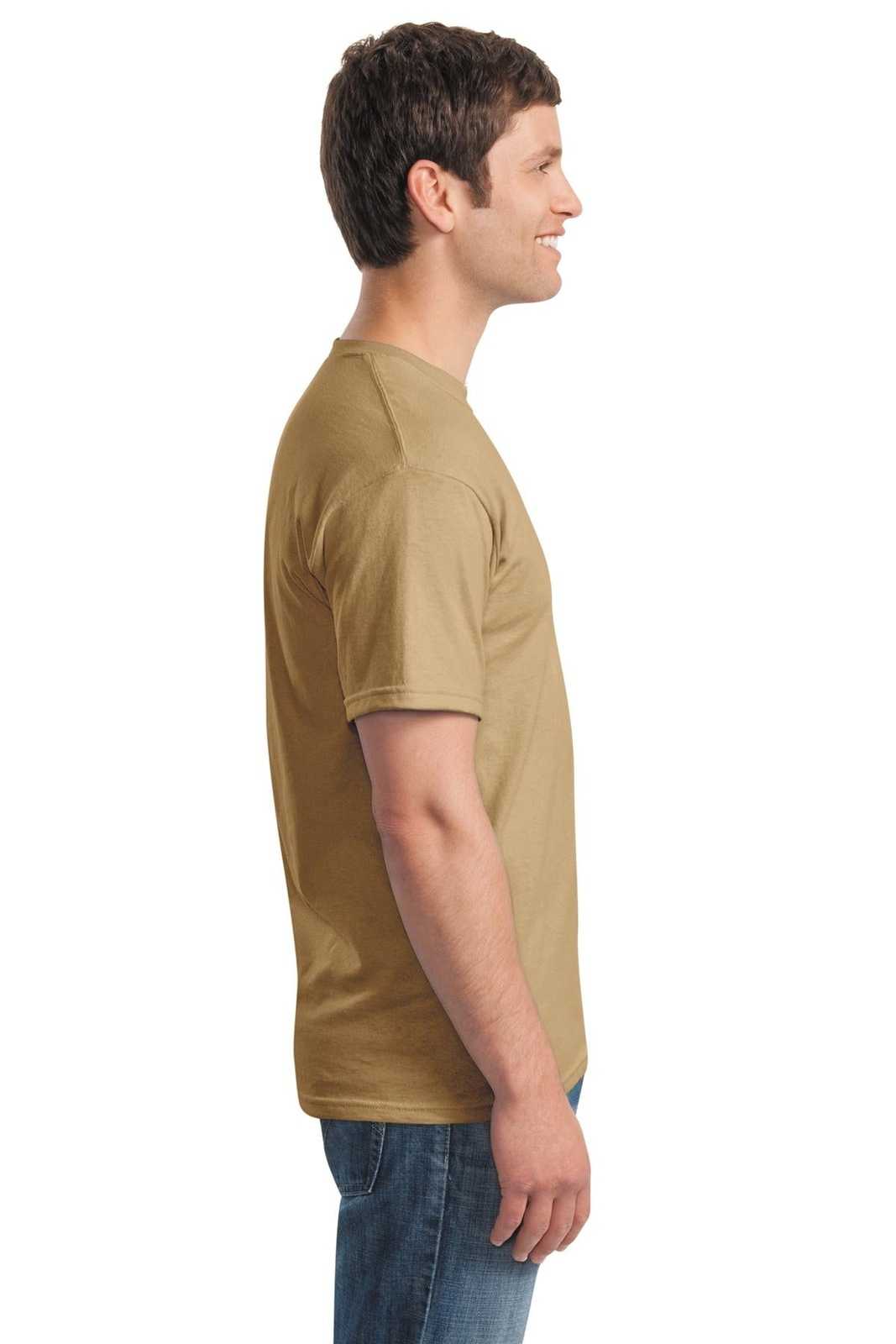 Gildan 5000 Heavy Cotton 100% Cotton T-Shirt - Old Gold - HIT a Double