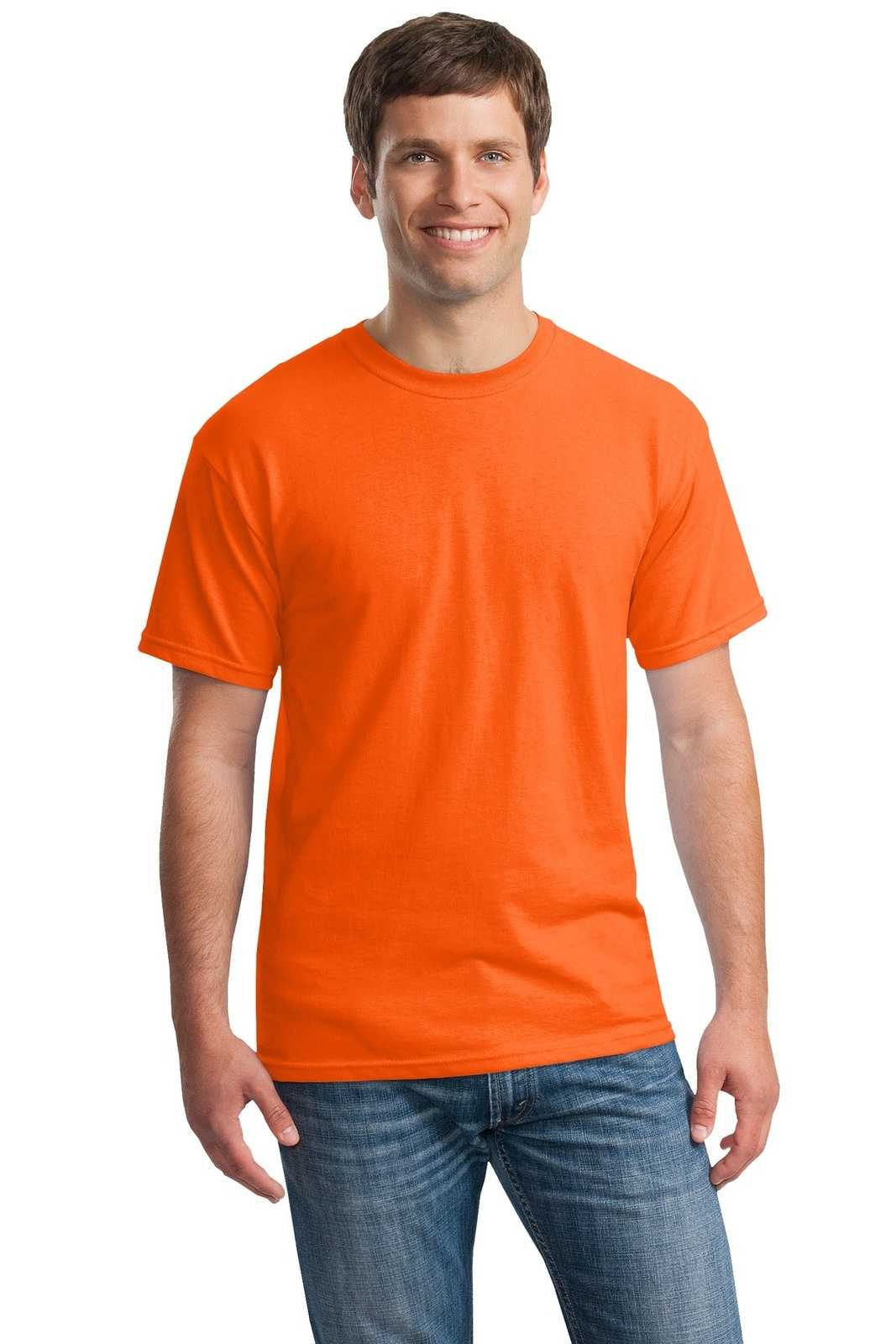 Gildan 5000 Heavy Cotton 100% Cotton T-Shirt - S. Orange - HIT a Double