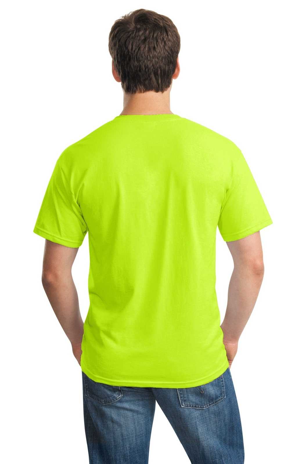Gildan 5000 Heavy Cotton 100% Cotton T-Shirt - Safety Green - HIT a Double